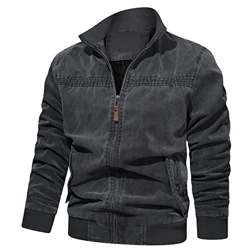 Blouson chaud homme avec plusieurs poches fonctionnelles et doublure coton thermique