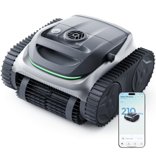 Image of (2026 New) Bubot 700 Gen 2 Pool Vacuum for Inground Pools with 210 Min Runtime, Cordless Robotic Pool Cleaner with Triple-Motor, Smart Navigation & App Control, Floor /Wall /Waterline Cleaning, Snow