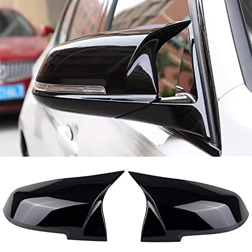 PAISEN 1 Paar Auto Spiegelkappen，Rückspiegelgehäuse，Abdeckungen Seitenspiegel，Tür Spiegelkappen für F20 F22 F23 F30 F31 F32 F33 F36 F87 M2 X1 E84（Bright black）