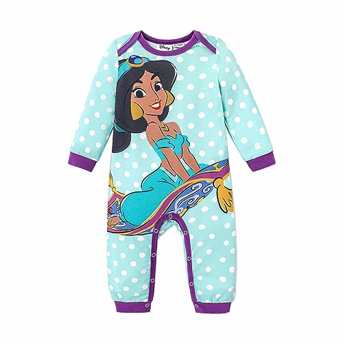 Image of Disney Princess Baby Infant Girls' Romper Character Print Long-sleeve Jumpsuit Bodysuit New Born to 18 Months