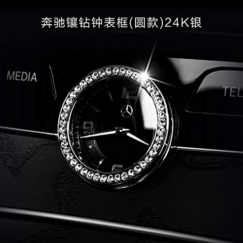 Generic Auto Decoration Metal + Crystal Aluminum Alloy Diamond Clock