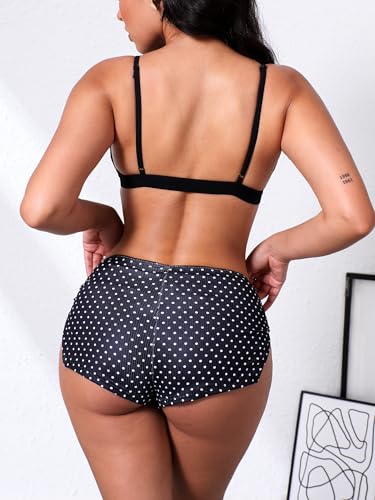 Image of OZICERD Low Rise Booty Shorts Micro Mini Pajamas Shorts for Women Cute Boy Short Side Slit Ruched Lounge Pj Bottoms