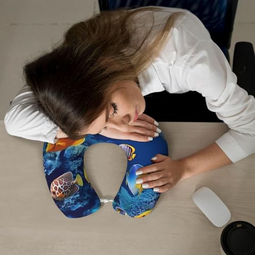 Almohada de espuma viscoelástica para viaje miniatura 7