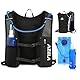 Laufweste für Damen und Herren, Ultraleicht Trinkrucksack, Trail Rucksack Trinkweste Laufen mit 2L Trinkblase 500ml Wasserflasche, Reflektierende Laufweste für Läufe, Radfahren, Trails, Marathons