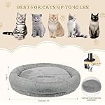 Cat Bed - Desk Cat Nest with 360 Rotation & Adjustable Height - Soft & Comfortable - Indoor Cats Up to 40 lbs (Grey) - Image 5