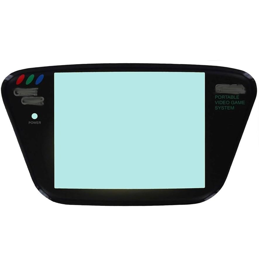 CRISTAL FRONTAL COMPATIBLE PARA CONSOLA SEGA GAME GEAR PANTALLA REPUESTO NEGRO
