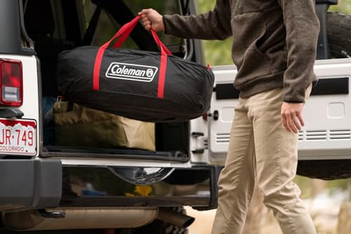 Image of Coleman Carlsbad Dark Room Tent with Screened Porch, 4 /6 Person Tent Blocks 90% of Sunlight to Keep Inside Cool, Weatherproof Shelter with Easy Setup