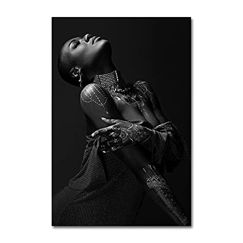 Impression femme noire africaine sexy pour célébrer la beauté et la culture dans votre séjour