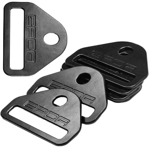 Image of GPCA Tie Down Metal D-Plates /D-Buckles 3mm, Jeep Wrangler JL /JT /JK /TJ | Easy-to-Install Truck Tie Downs, Compatible with Cargo Cover Mounts, Heavy-Duty Jeep Wrangler Accessories (6PC)