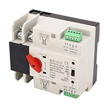 100A 110V Automatic Transfer Switch,2P Mini Dual Power Transfer Switch,50Hz 60Hz 35mm Din Rail Mounting for Home Generator Factories Laboratories Farms Powering Supply