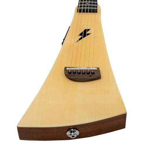 Image of Kadence WNE-01 Wanderer 36 inch Electro Acoustic Guitar | Slim Body | Travel Friendly | Spruce Wood | Comes with Bag | Includes Learning Course | Natural