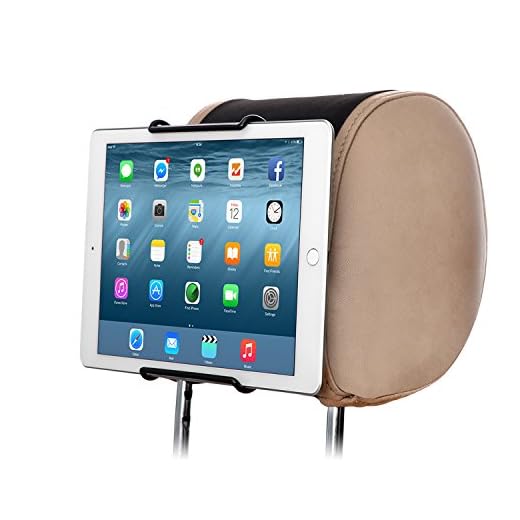 TFY Universal Car Headrest Mount Holder, Fits ALL 7 Inch to 11 Inch Tablets - Apple iPad, iPad 4 (iPad 2 & 3), iPad Air, iPad Mini 2/3/4 - iPad Pro 9.7" - Samsung Galaxy Tab & Note and More