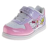 Sanrio Hello Kitty Sneakers for Girls - Kids Lightweight Athletic Breathable Casual Shoes - Pink Purple (Size 12 Little Kid)