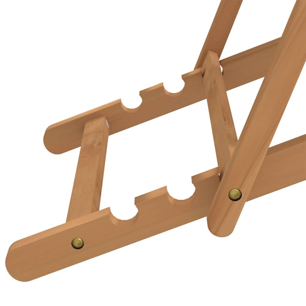 Générique Krzesło składane z litego drewna Teak Cream | Wygodne siedzisko z tkaniny, regulowane oparcie, łatwe składanie, ogród plaża kemping, 110 kg