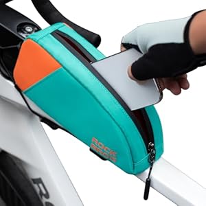 ROCKBROS Top Tube Bike Bag Bicycle Front Frame Bag Bike Storage Bag Bike Frame Bag Mountain Bike Road Bike Pouch Pack Cycling Accessories