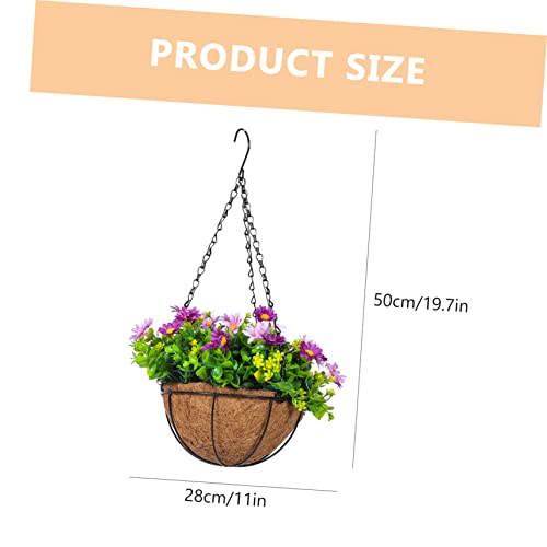 Doitool Flower Pots Outdoor Spring Decor Basket Decor Hanging Planter Basket Table Centerpiece Farmhouse Decors Hanging Basket Gardening Flower Basket Hanging Flowers Basket Flowerpot Coir #TOP3