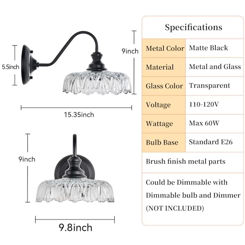 Image of HDDFL Modern Wall Scone Bedside Wall Lamp Matte Black Bedroom Light Fixtures in Door Lighting Fixture for Living Room Hallway Corridor
