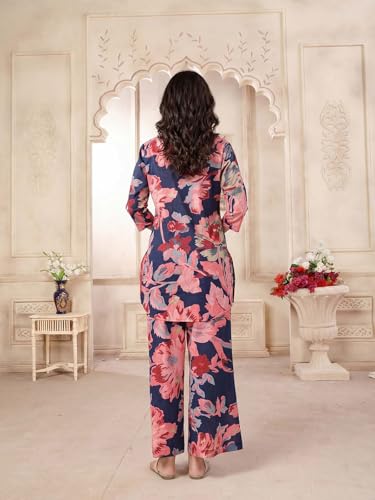 Image of Leriya Fashion Kurta Sets for Woman | Co ord Set for Women Stylish | Kurti Set for Woman | Short Kurti for Women | Kurtis | Ethnic Jaipuri Straight Kurta Set with Palazzo Pants | Salwar Suit for Party Outfits