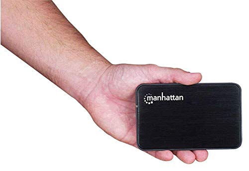 Manhattan USB 2.0 2.5-Inch SATA Hard Drive Enclosure, Black (130042) - Thumbnail 6