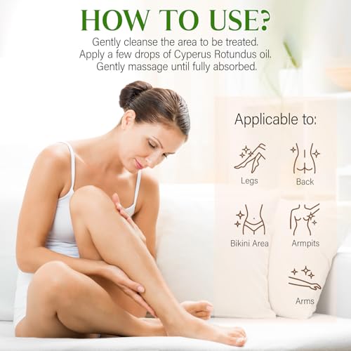 Image of GOGIFTGO Cyperus Rotundus Oil,Cyprus Rotundus Oil for Hair Removal,Cyperus Oi-l Natural, Soothing and Gentle,Reducing Body Hair Growth,Smooth Skin & Hair Removal,60ml (2pcs)