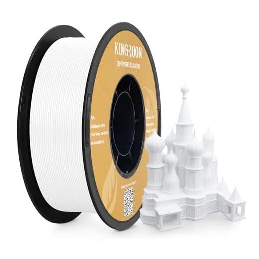 Kingroon White PLA Filament 1.75mm 3D Printer Filament Pla Filament 1kg Filament Dimensional Accuracy +/- 0.02mm, Fit Most FDM Printer