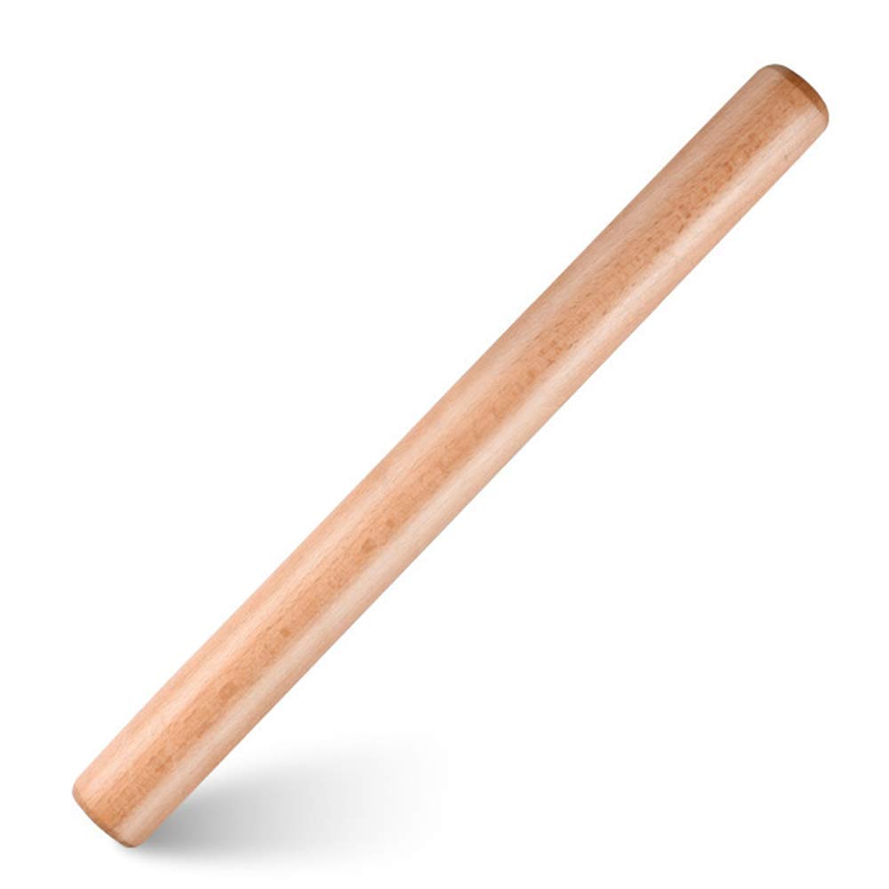 Mattarello in legno francese, conico, mattarello in legno di alta qualità, durevole, superficie liscia, ideale per pasta, pane, pizza, 35 cm,