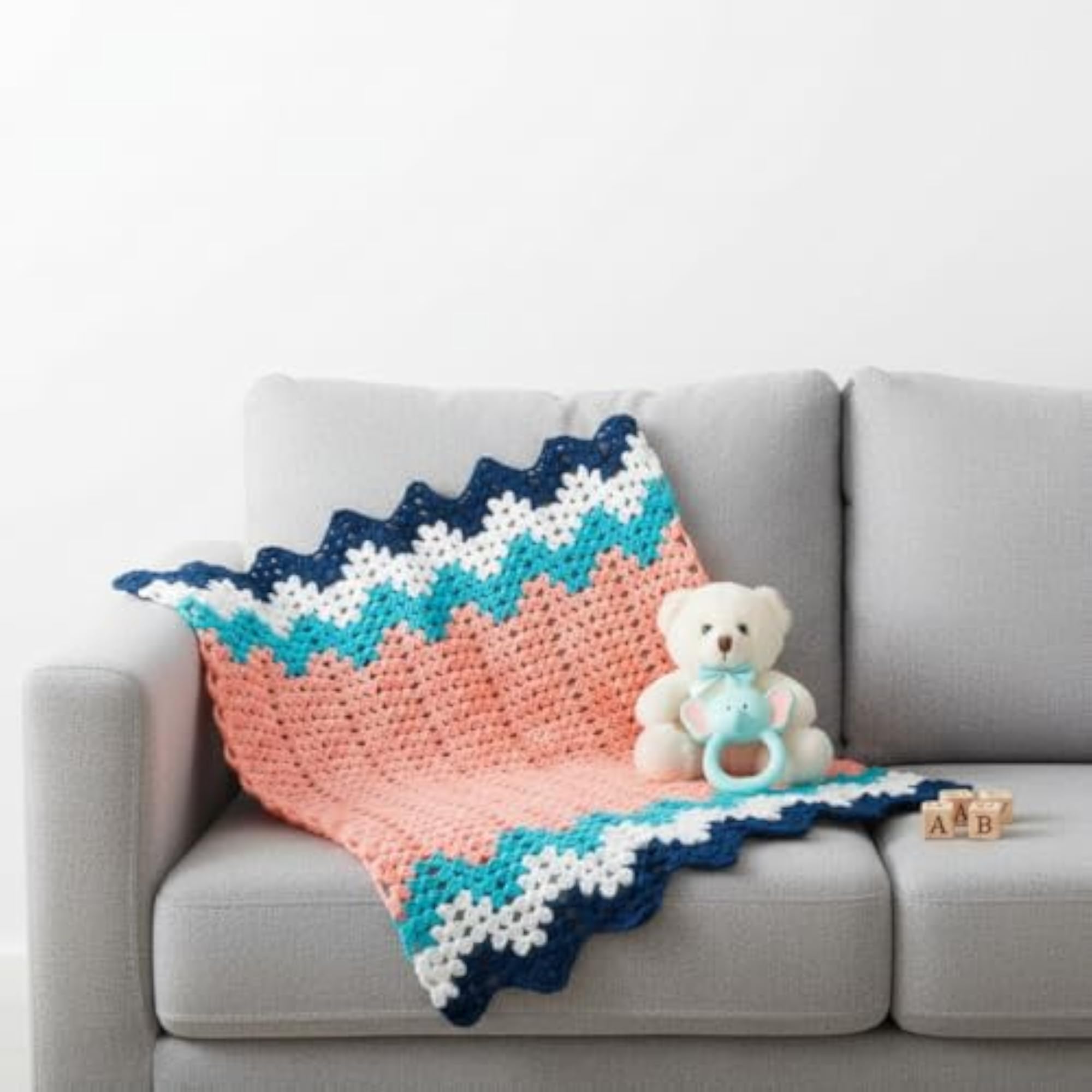 Premium Soft Knitted Baby Blanket for Newborns, Handmade