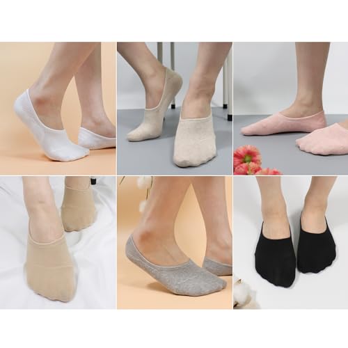7DaysSocks Women's Men's No Show Non Slip Odor-Free Fragrant Seamless Cotton Socks 6 Pair Set2