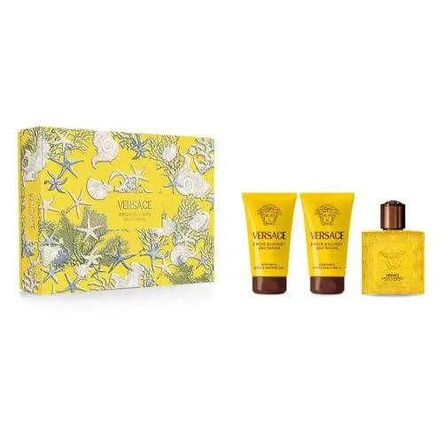 Versace Eros Energy by Versace for Men - 3 Pc Gift Set 1.7oz - EDP Spray, Bath and Shower Gel, After Shave Balm