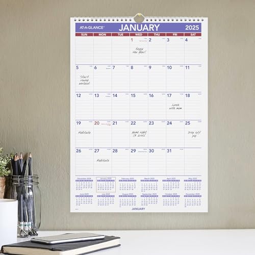 Image of AT-A-GLANCE 2025 Wall Calendar, 12 inch x 17 inch, Medium Tall (PM22825)