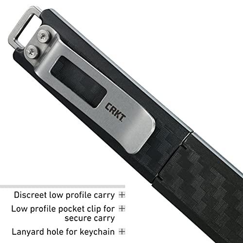 Crkt Scribe Edc Knife: Compact Everyday Carry Fixed Blade, Stonewash Finish, Black Thermoplastic Handle, And Cap 2425 #TOP3