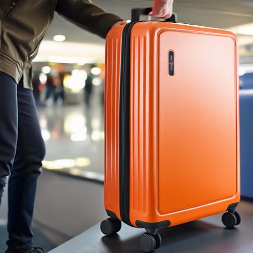 Image of 28 Inch Luggage with Spinner Wheels, Hard Shell Suitcase with TSA Locks for Luggage, Travel Large Suitcase, Expandable Hard Shell Suitcases, Orange