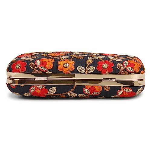 Image of LONGING TO BUY Hand Crafted Designer Box Clutch - Zari Embroidery For Women