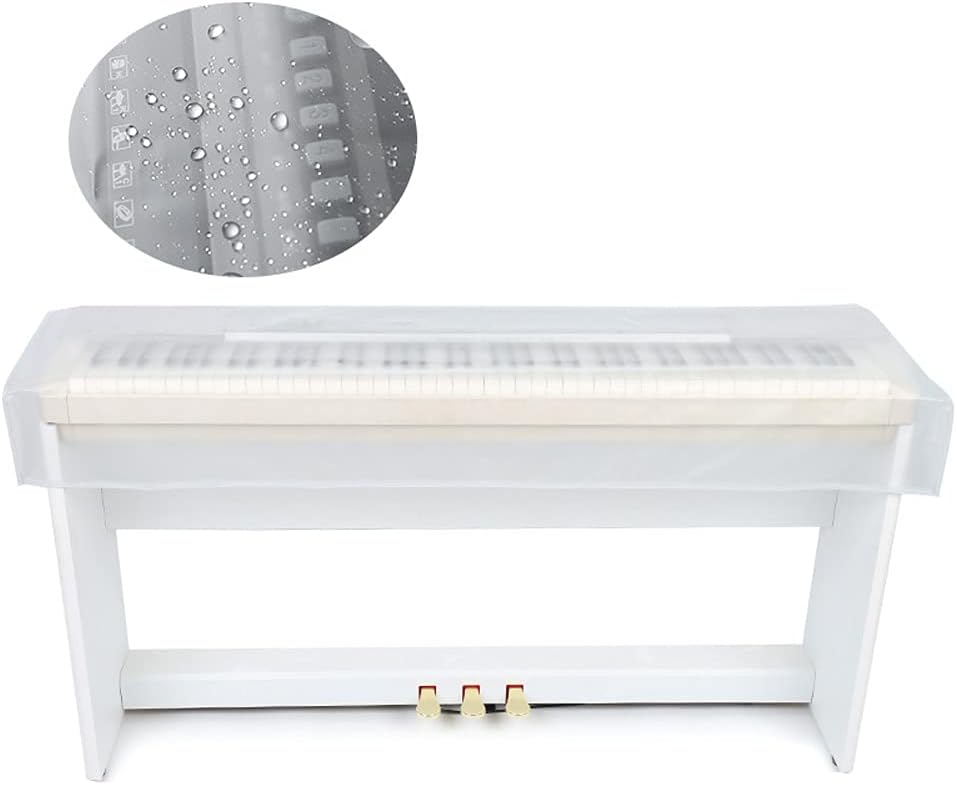CIIC 88-Key Digital Piano Keyboard Cover, Transparent Waterproof PVC Dust-Proof Bag, 55" x 15.7" x 6.3"