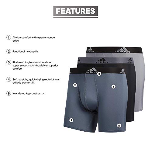 Image of adidas Men's Performance Boxer Brief Underwear (3-Pack)