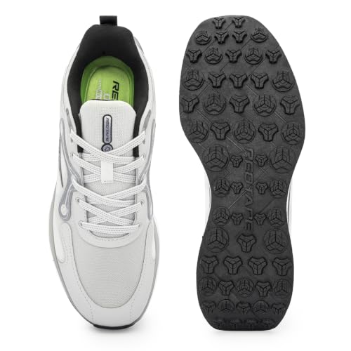 Image of Red Tape Men's Sport Shoes Grey Blue Mesh Round Toe Lace-Up Responsive Sole