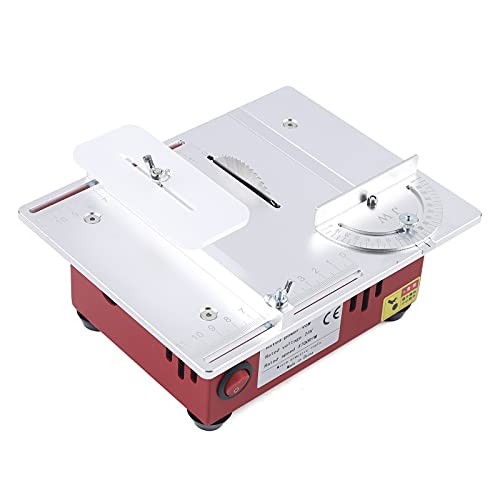 Mini Table Saw,Mini DIY Table Saw Table Woodworking Cutting Machine Acrylic Wood PCB Cutter with Adjustable Speed for Hobby Handmade Wooden Model Crafts Making