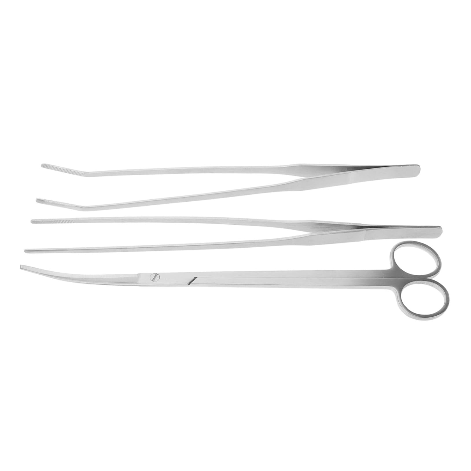 BESPORTBLE 4 Ensembles Outils pour réservoirs Aquatiques Outils d'aquarium Accessoires d'aquarium Ciseaux Aquatiques Outils Plantes Aquatiques Outils d'aquascaping Acier Inoxydable Silver