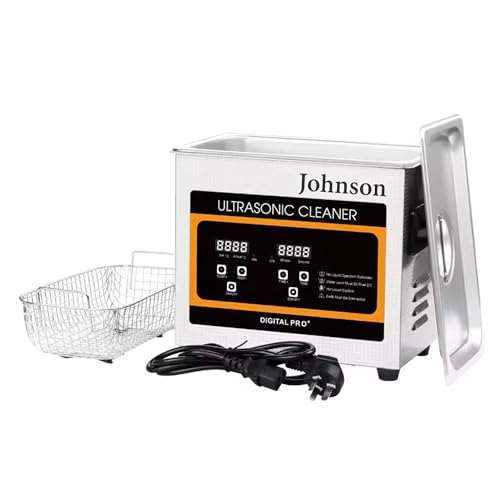 Image of Johnson Ultrasonic Cleaner 3L - Professional Ultrasonic Cleaning Machine with Digital Timer, Heater, 40kHz for Retainers, Dentures, Jewelry, Glasses, Watches - Home and Commercial Use