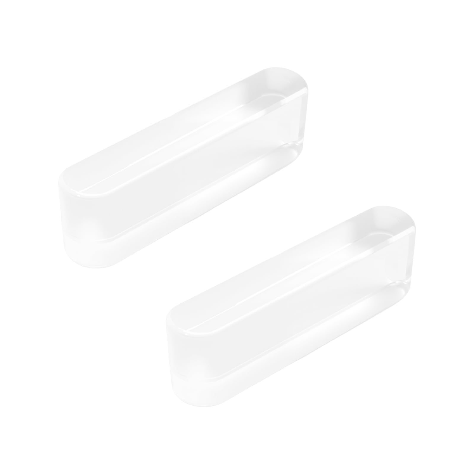 MOROBOR Mini Self-Stick Instant Cabinet Drawer Pulls, 2pcs Clear Acrylic Self-Adhesive Push Pull Handles for Dresser Cabinet Drawer Glass Doors Window/75mm