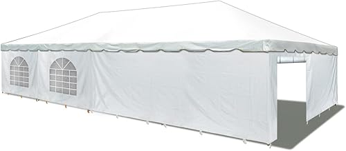 Miniatura 1 de Party Tents Direct Tienda de campaña impermeable de 10 x 10 pies con paredes laterales, marco de acero para exteriores, para bodas, fiestas y