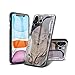 Produktbild SoYunYlXa Kompatibel mit iPhone 11 Hülle, 9H Gehärtetes Glas Hülle mit Muster Handyhülle Stoßfest Kratzfest TPU Silikon Cover für iPhone 11 B#YlX 005