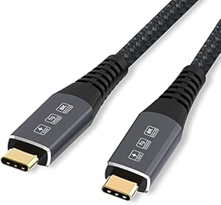 ConnBull USB4 Compatible with Thunderbolt 4 Cable 1m, USB C Cable to USB C Supports 8K@60Hz 5K@60Hz Video/ 40Gbps Data Transfer / 100W Charging