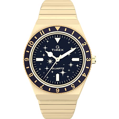 Montre pour femme Timex Q Celestial montre analogique étanche bracelet acier inoxydable argenté