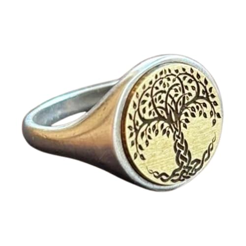 Bague Arbre de vie argent 925 chevalière de haute précision plaquée argent brillant