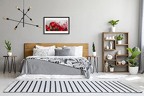 Affiche encadrée de roses 60x40 cm pour habiller un mur vide