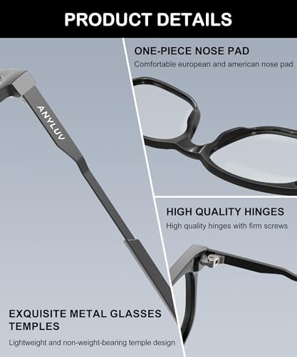 Image of ANYLUV Blue Light Glasses for Men, Lightweight Computer Gaming Glasses, Stylish Anti Eyestrain Blue Light Blocking Men