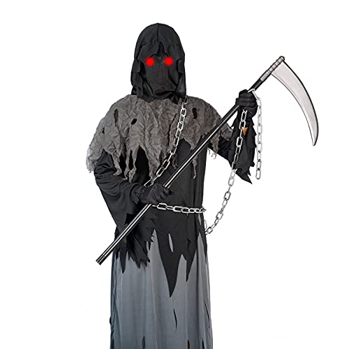 Disfraz de Segador Tenebroso para Niños Gris XL miniatura 2