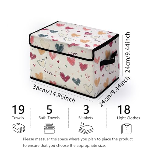 Image of Stackable Clothes Storage Bins with Lids 3 Pack | Closet Organizers Fabric Box for Home and Office,Blanket Clothes Organizers,Under Bed Storage Containers