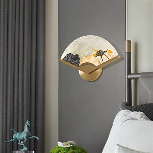 Pokój dzienny Kreatywna lampa ścienna w kształcie wachlarza Wykwintna emaliowana dekoracyjna Korytarz Schody Oświetlenie ganku Dekoracje